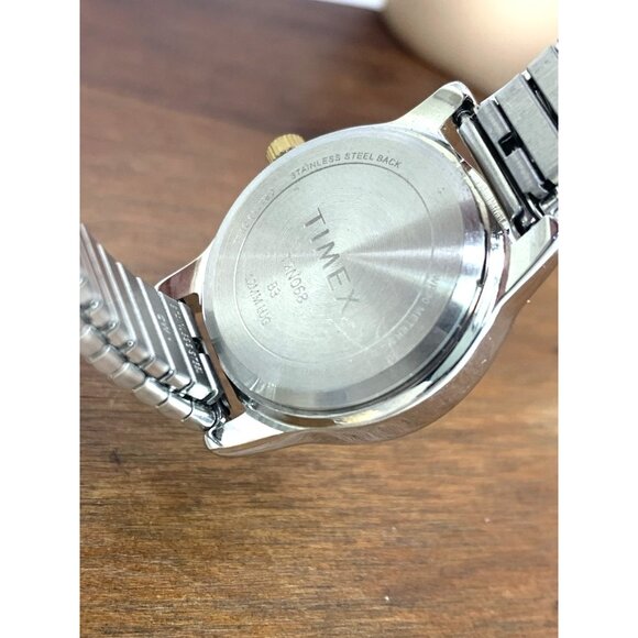 Timex Women's Watch T2N068 Quartz Indiglo White Dial Two Tone Stainless Steel - Picture 6 of 14